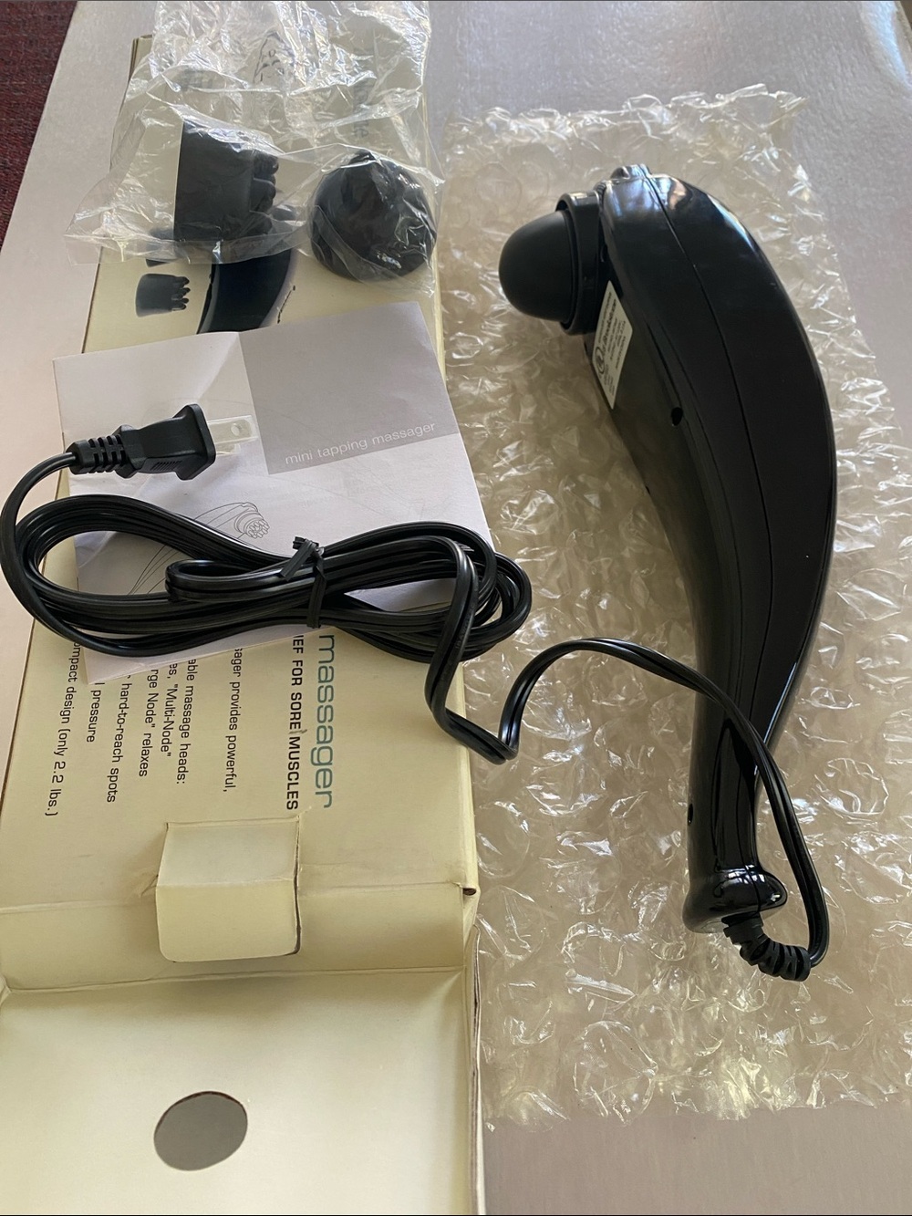 Brookstone Black Mini Tapping Massager NWOT